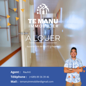 À louer sur Papeete - Appartement de type F3